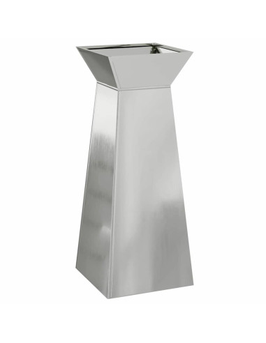 Vaso a Pilastro 2 pcs Argento 40 x 40 x 100 cm