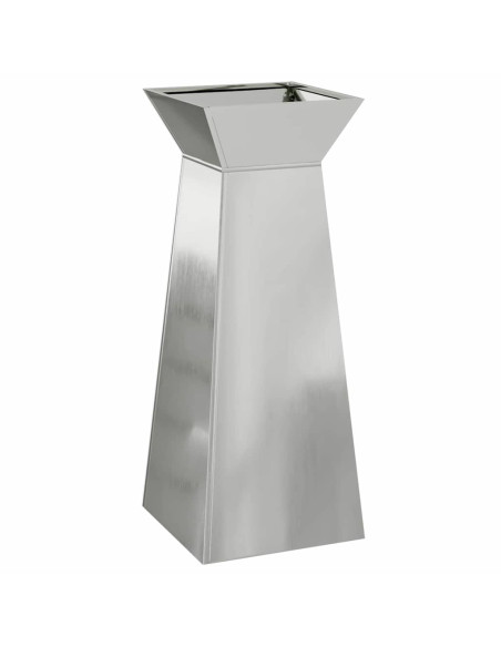 Vaso a Pilastro 2 pcs Argento 40 x 40 x 100 cm
