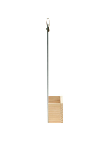 Specchio da Parete in Legno Massello di Pino 23x39,5 cm