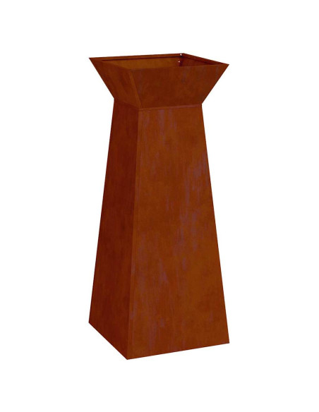 Vaso a Pilastro Argento 40 x 40 x 100 cm
