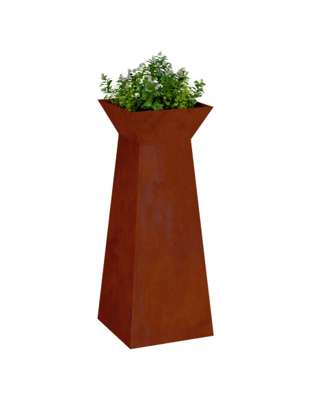 Vaso a Pilastro Argento 40 x 40 x 100 cm