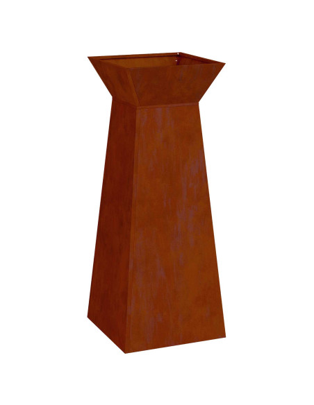 Vaso a Pilastro Argento 40 x 40 x 100 cm