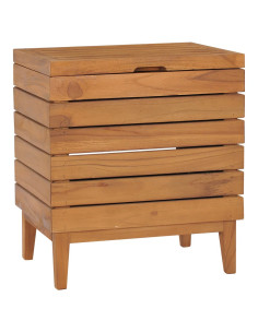 Cesto Portabiancheria 40x30x45 cm in Massello di Teak 2