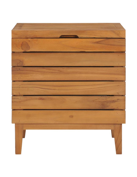 Cesto Portabiancheria 40x30x45 cm in Massello di Teak