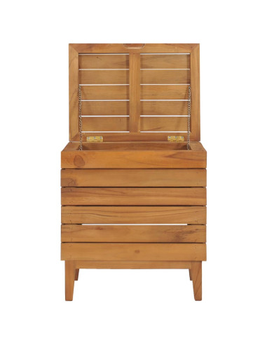 Cesto Portabiancheria 40x30x45 cm in Massello di Teak