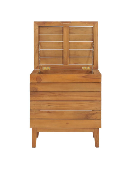 Cesto Portabiancheria 40x30x45 cm in Massello di Teak