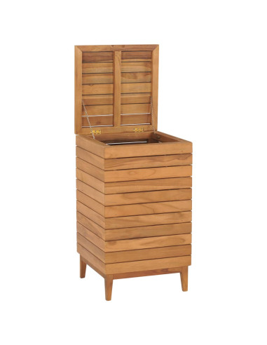 Cesto Portabiancheria 40x40x70 cm in Massello di Teak