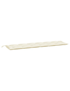 Cuscino per Panca Bianco Crema 200x50x7 cm in Tessuto Oxford 2