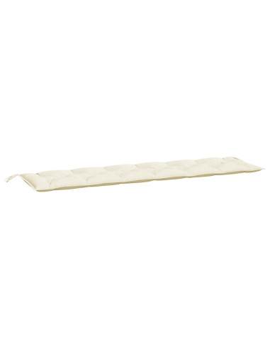 Cuscino per Panca Bianco Crema 200x50x7 cm in Tessuto Oxford