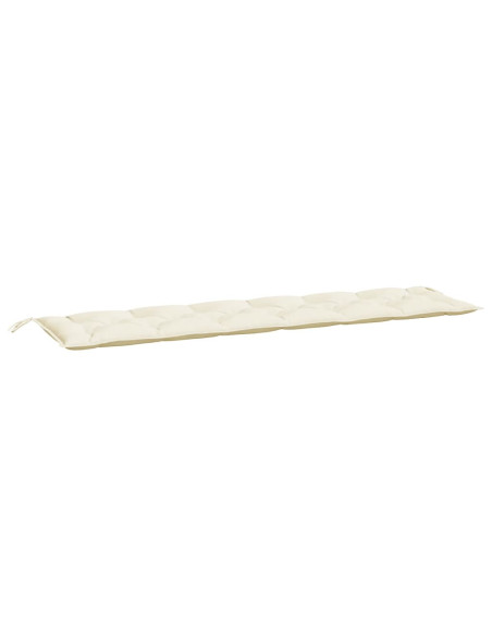 Cuscino per Panca Bianco Crema 200x50x7 cm in Tessuto Oxford