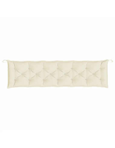 Cuscino per Panca Bianco Crema 200x50x7 cm in Tessuto Oxford