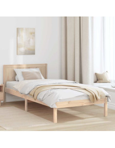 Struttura del letto Marrone 90 x 200 cm Legno massello di pino