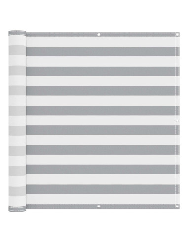 Schermo da balcone Grigio chiaro e bianco 110 x 500 cm