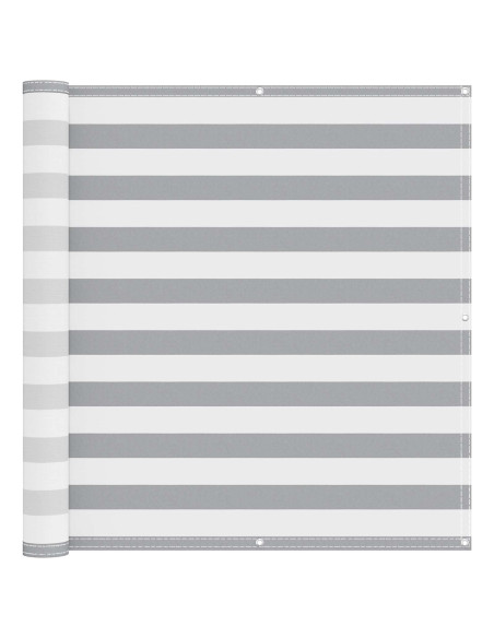Schermo da balcone Grigio chiaro e bianco 110 x 500 cm