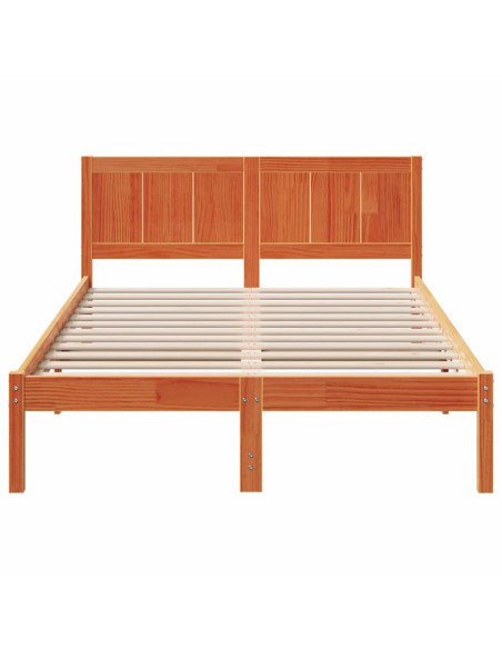 Struttura del letto Marrone 140 x 190 cm Legno massello di pino