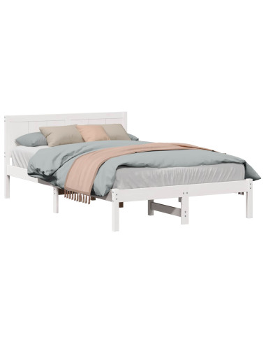 Struttura del letto Bianco 120 x 190 cm Legno massello di pino