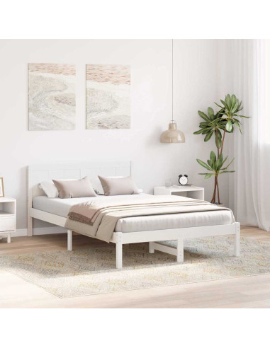 Struttura del letto Bianco 120 x 190 cm Legno massello di pino