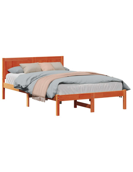 Struttura del letto Marrone 120 x 190 cm Legno massello di pino