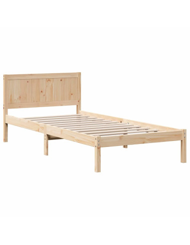 Struttura del letto Marrone 100 x 200 cm Legno massello di pino