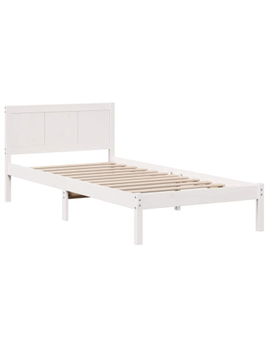 Struttura del letto Bianco 100 x 200 cm Legno massello di pino