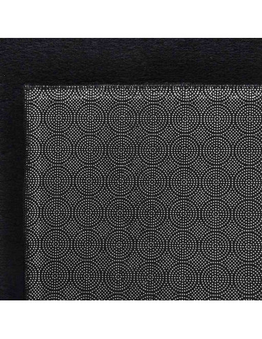 Tappeto Lavabile Soffice Pelo Corto 160x230 cm Antiscivolo Nero