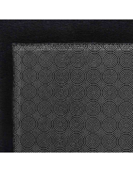 Tappeto Lavabile Soffice Pelo Corto 160x230 cm Antiscivolo Nero