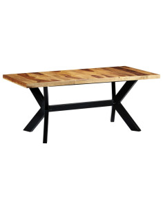 Tavolo da Pranzo 180x90x75cm in Legno Massello di Acacia 2