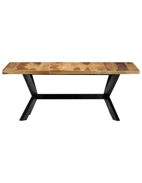 Tavolo da Pranzo 180x90x75cm in Legno Massello di Acacia