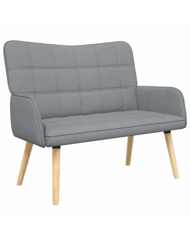 Sofa a Due Posti Grigio chiaro 115 x 61 x 87 cm Tessuto