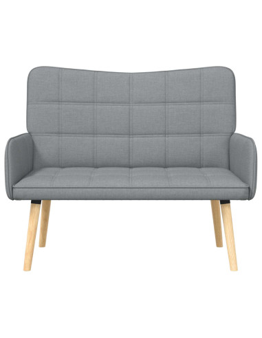 Sofa a Due Posti Grigio chiaro 115 x 61 x 87 cm Tessuto
