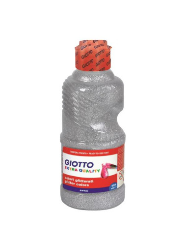 FLACONE 250ML TEMPERA ARGENTO GLITT