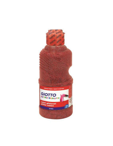 FLACONE 250ML TEMPERA ROSSO GLITTER