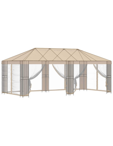 Struttura Gazebo 6 x 3 m Nero Acciaio