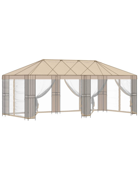 Struttura Gazebo 6 x 3 m Nero Acciaio