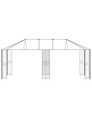 Struttura Gazebo 6 x 3 m Nero Acciaio