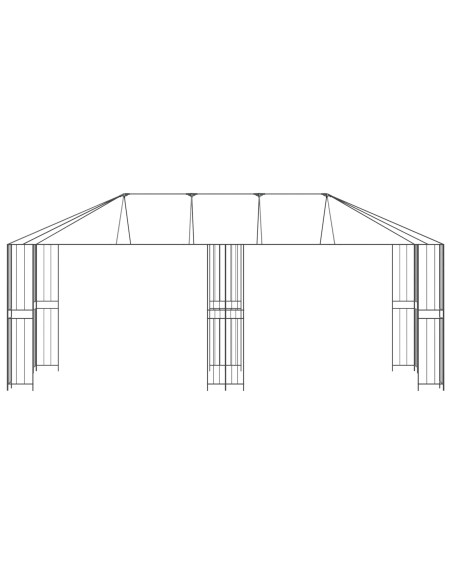 Struttura Gazebo 6 x 3 m Nero Acciaio