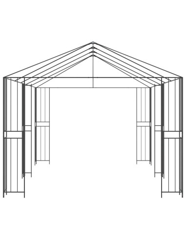 Struttura Gazebo 6 x 3 m Nero Acciaio