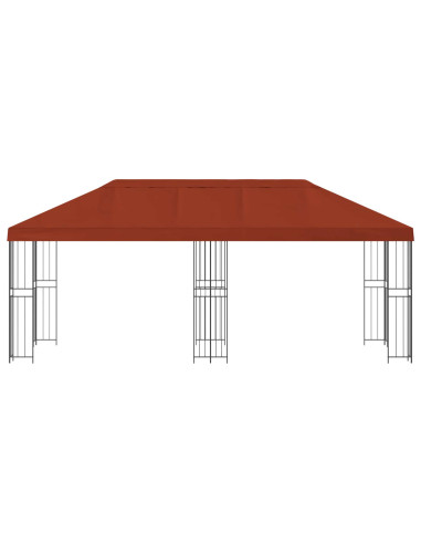 Gazebo con pareti laterali 6 x 3 m Terracotta