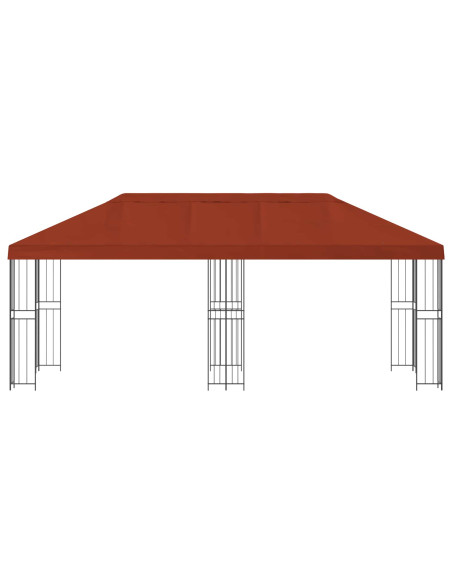 Gazebo con pareti laterali 6 x 3 m Terracotta
