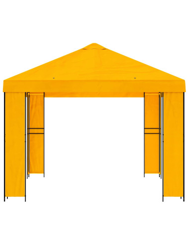 Gazebo 4 × 3 m Giallo Poliestere e Acciaio 190