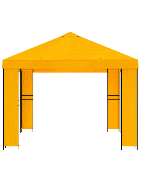 Gazebo 4 × 3 m Giallo Poliestere e Acciaio 190