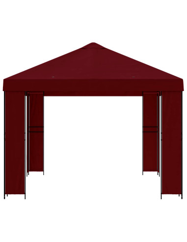 Gazebo 4 × 3 m Borgogna Poliestere e Acciaio 190