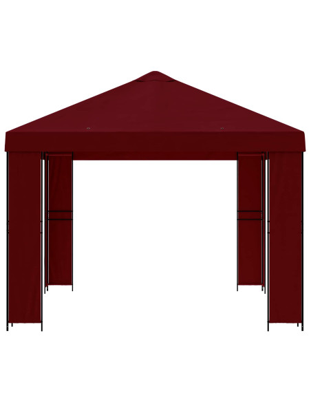 Gazebo 4 × 3 m Borgogna Poliestere e Acciaio 190