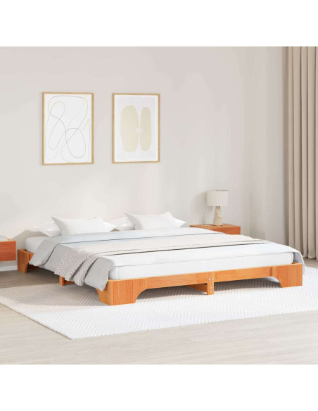 Struttura del letto Marrone cerato 180 x 200 cm Pino massello