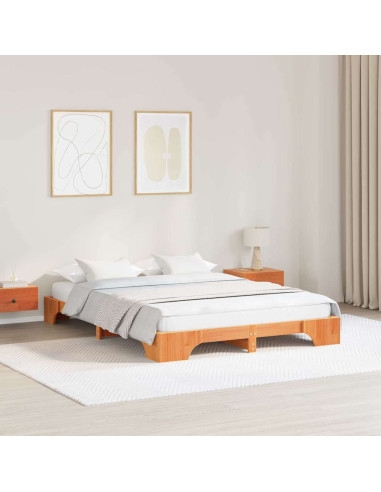 Struttura del letto Marrone cerato 150 x 200 cm Pino massello