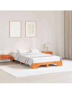 Struttura del letto Marrone cerato 135 x 190 cm Pino massello