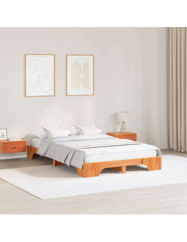 Struttura del letto Marrone cerato 120 x 190 cm Pino massello