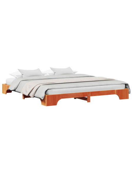 Struttura del letto Marrone cerato 180 x 200 cm Pino massello