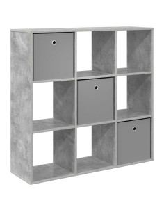 Credenza con cassetto Grigio cemento 102 x 31 x 99,5 cm 2