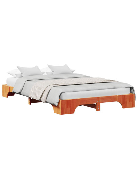 Struttura del letto Marrone cerato 135 x 190 cm Pino massello